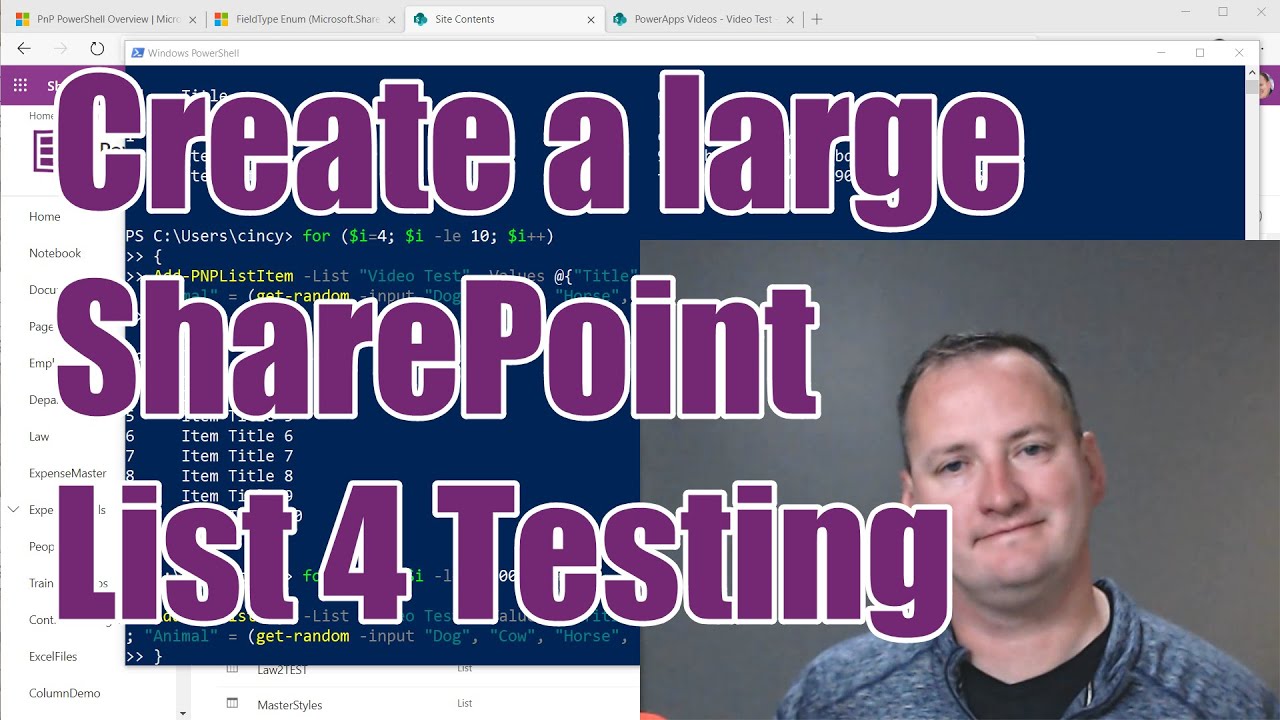 Create a large SharePoint Online list for Power Apps and Power Automate