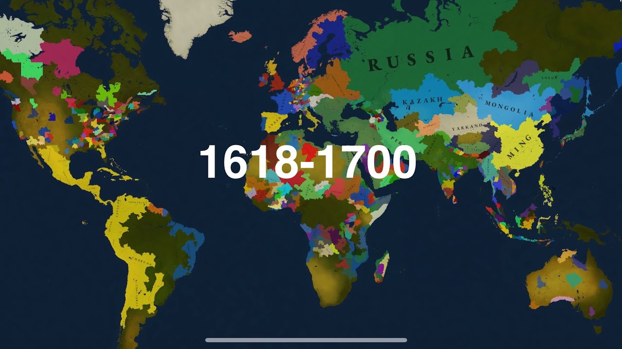 Age of History III timelapse: Thirty Years war 1618-1700