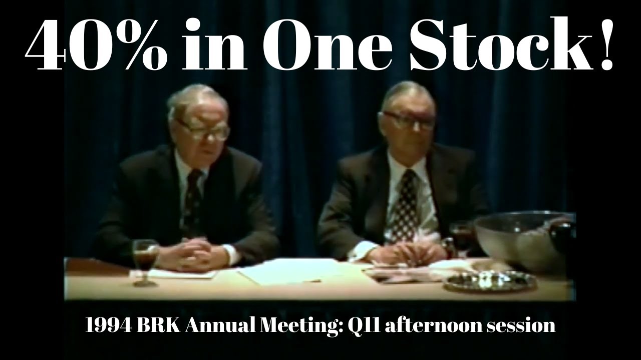 Warren Buffett On Concentrating On Your Best Ideas. 1994 Q11pm