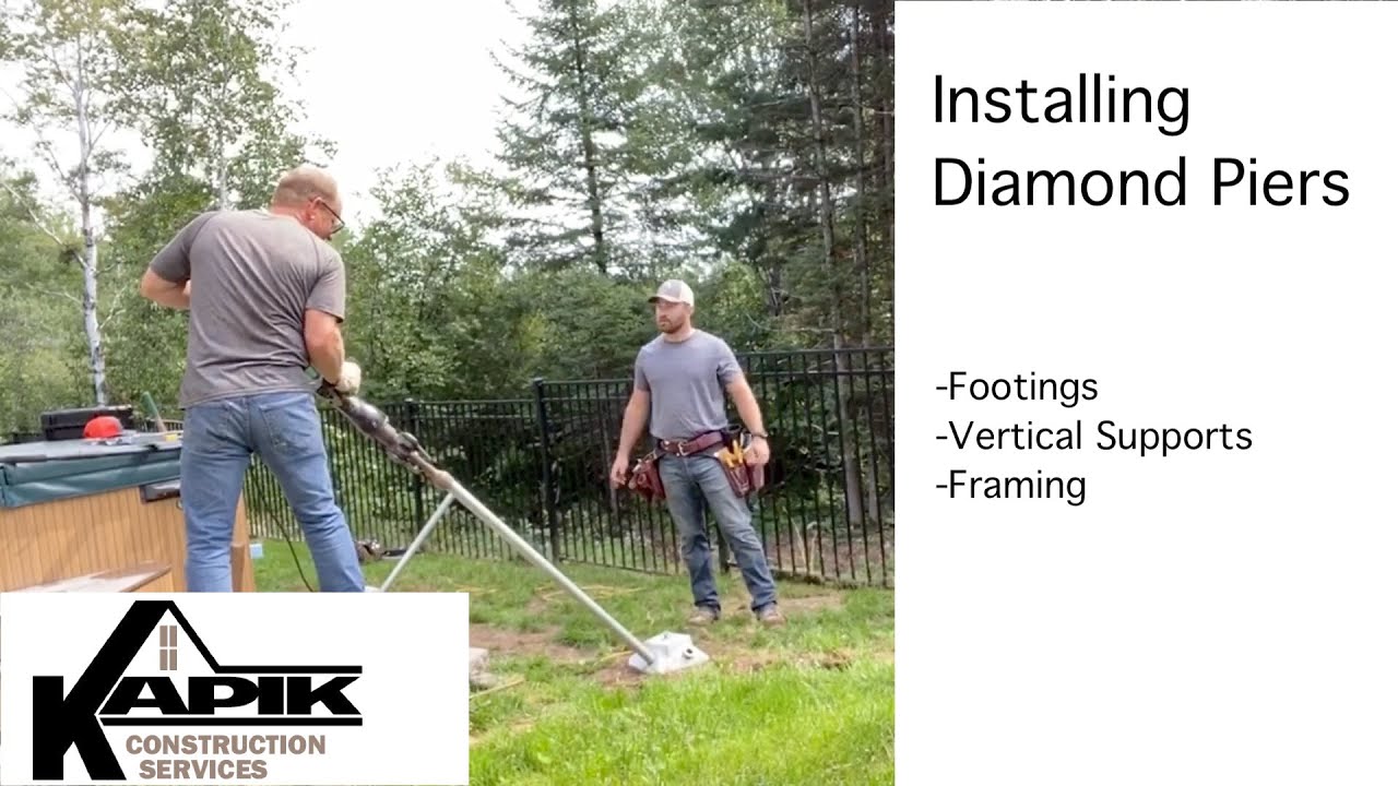 Diamond Pier Footings and Deck Framing