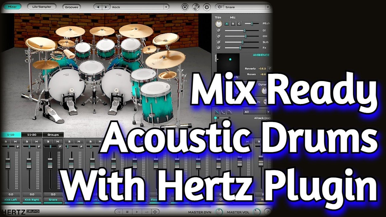HERTZ DRUMS: New All in One Acoustic DRUMS VST Plugin & Instrument - Review, Walkthrough & Demo