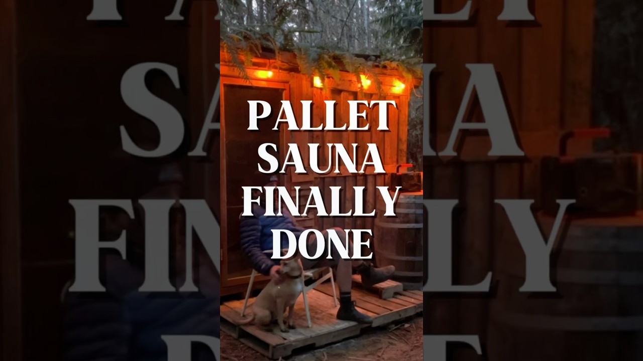 The vibes have arrived ✨ #pallet #sauna #build