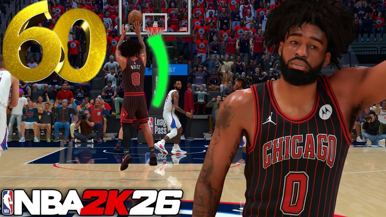 Игра Коби Уайта с 60 очками в NBA 2K26! Играйте онлайн прямо сейчас!