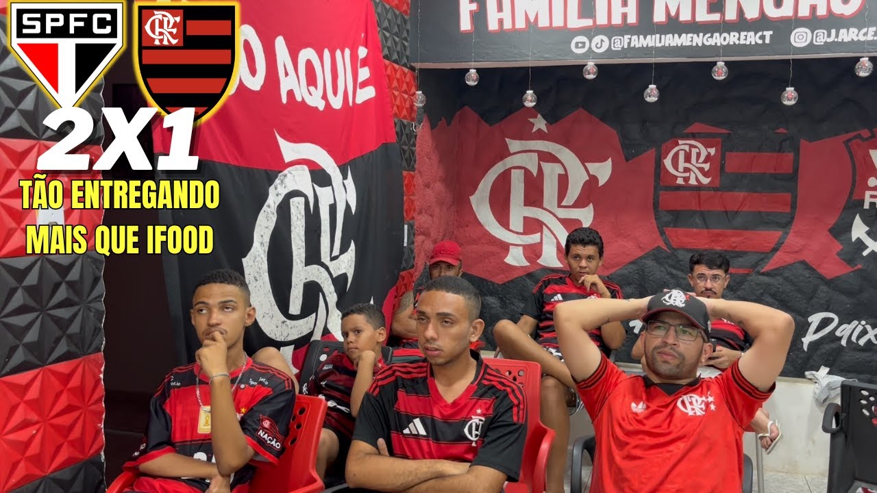 REACT- SÃO PAULO 2 X 1 FLAMENGO - TOMAMOS A VIRADA ! TÃO ENTREGANDO MAIS QUE O IFOOD
