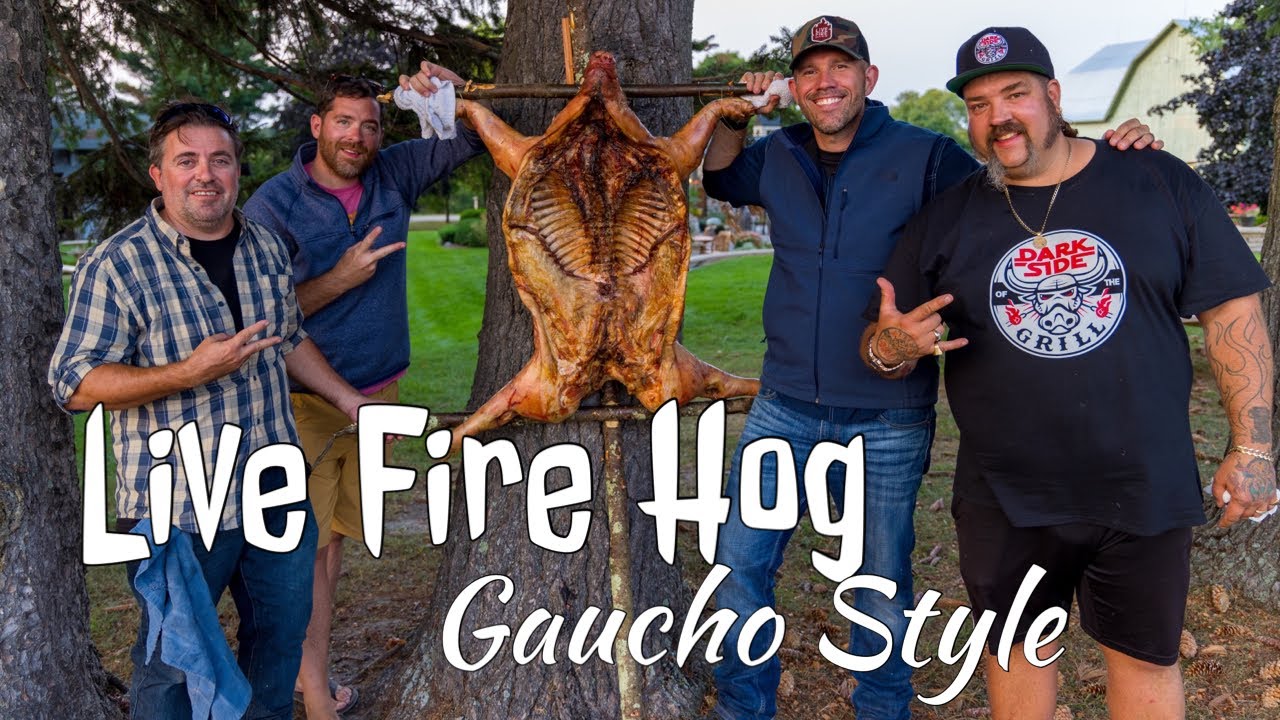 GAUCHO-Style Whole Hog over Live Fire on a Vineyard in the Leelanau Peninsula