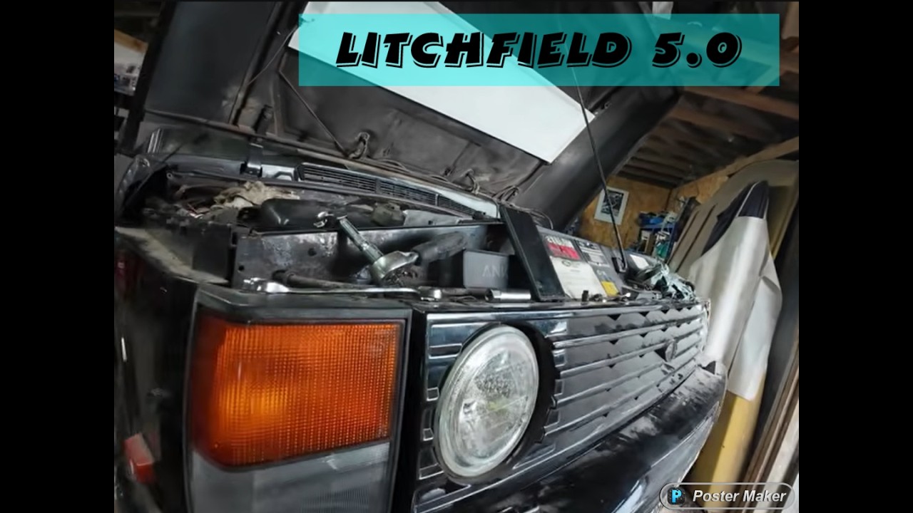 Range Rover Litchfield 1992 года выпуска &mdash; подготовка к снятию двигателя &mdash; это очень утомительно ...