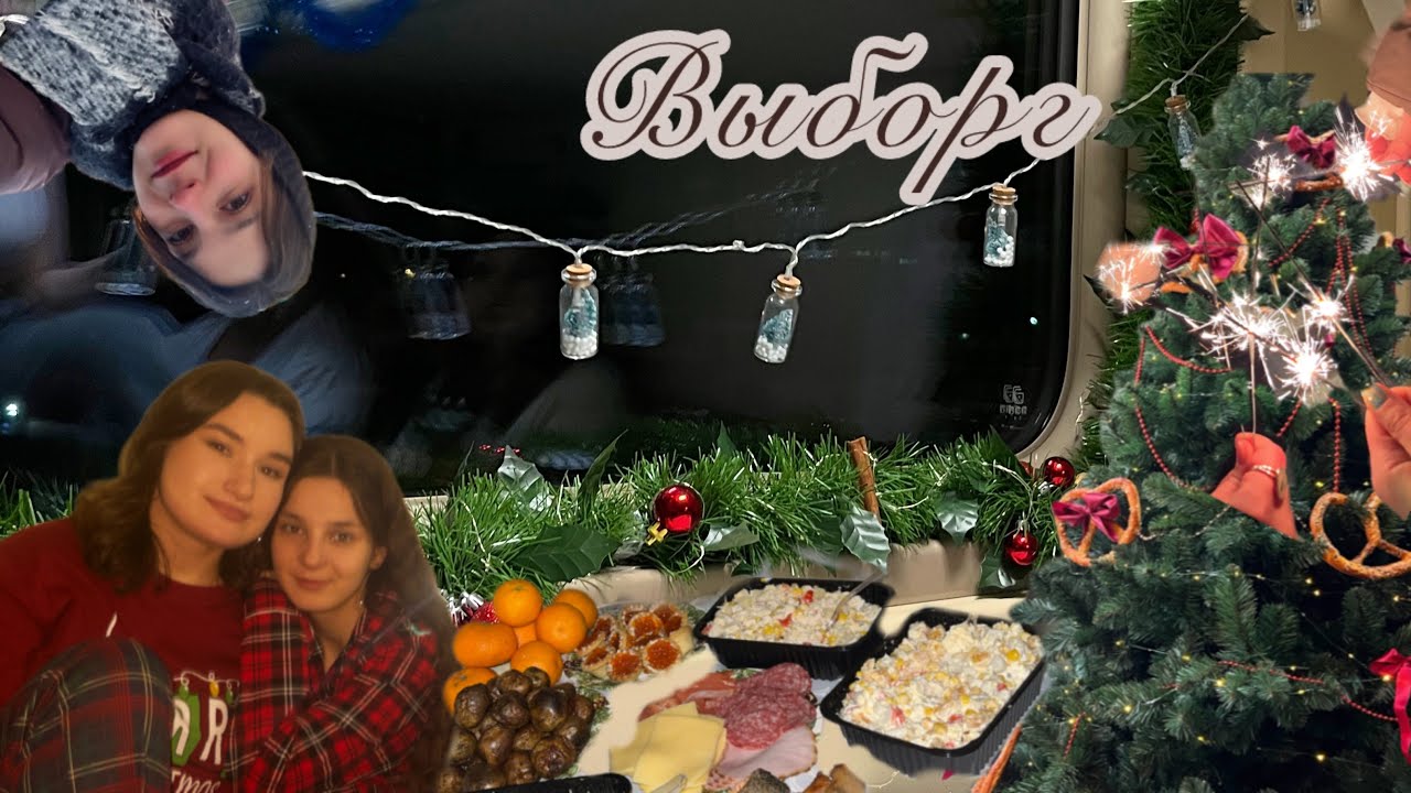 Новогодний влог||поезд||выборг||крендель 