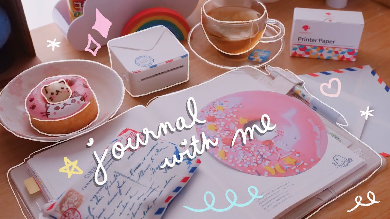 Journal With Me | Cute Donuts 🍩 & PHOMEMO M02S Thermal Printer | Rainbowholic