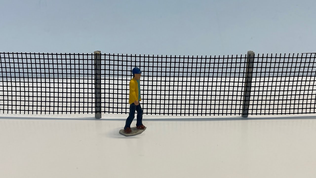 „Doppelstabmattenzaun“ für Modelleisenbahnen selbst erstellen