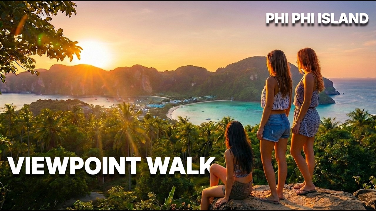 Phi Phi Island Viewpoint Walk | Most Breathtaking View in Thailand 4K
