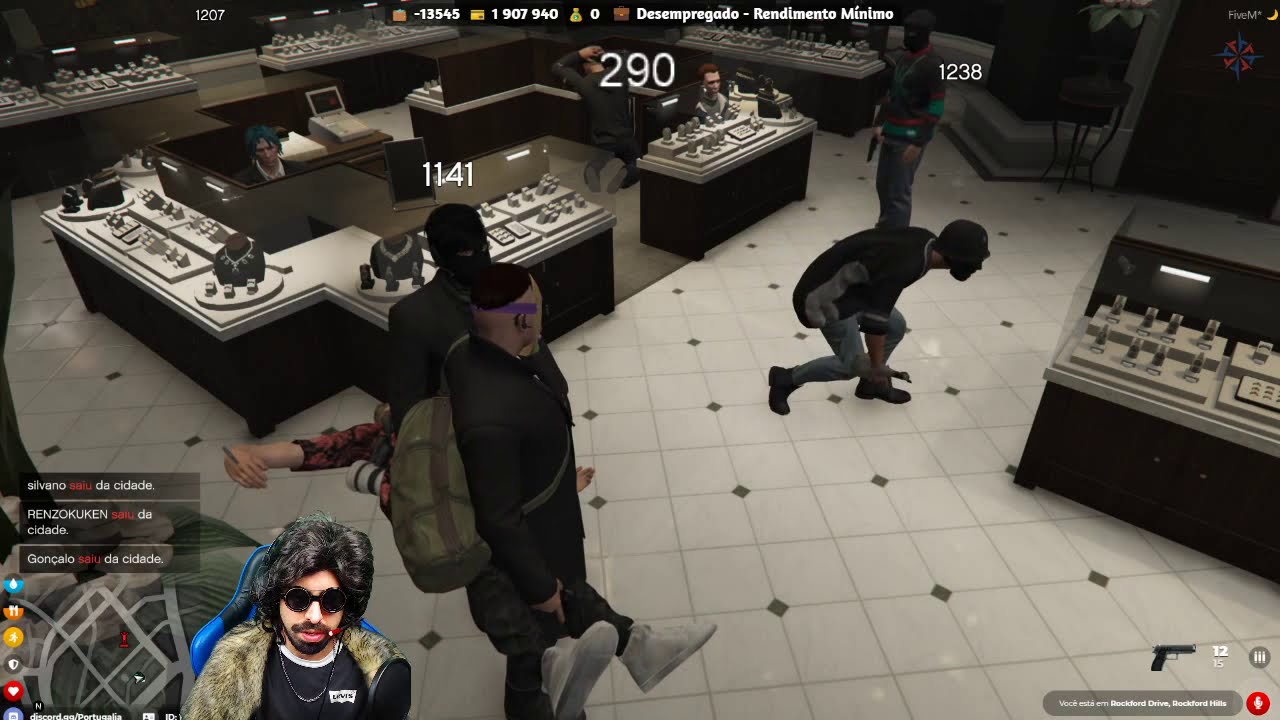 Move Mind - Assalto a joalharia com fuga bem sucedida | GTA V RP
