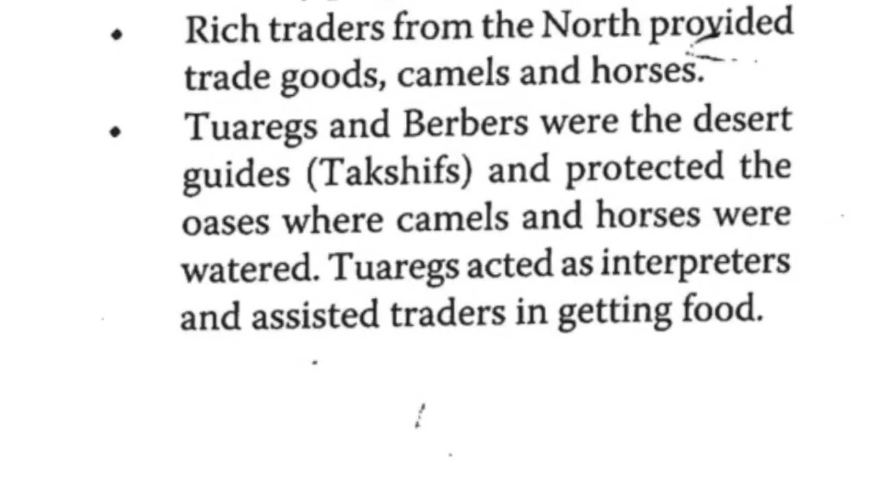 TransSaharan trade | goods from Western Sudan and Northern Africa 