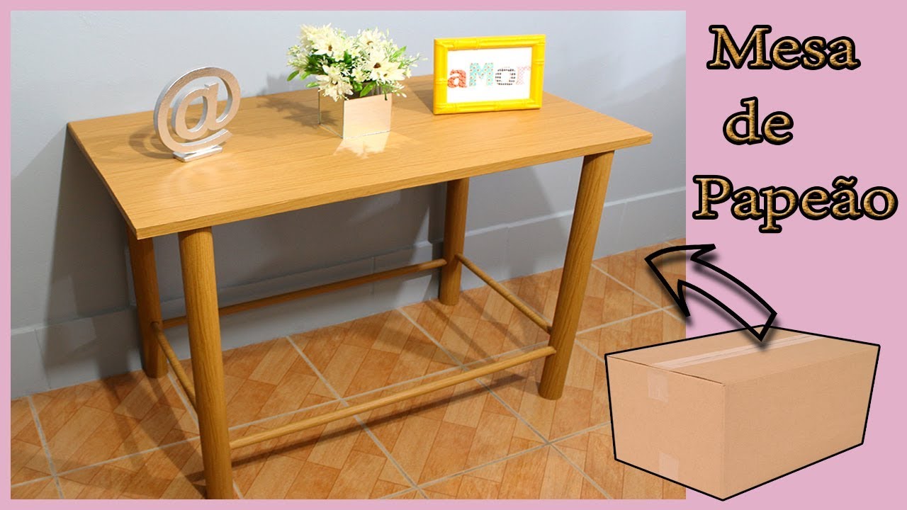 Bancada Feita Com Papelão, Diy Mesa de Papelão.