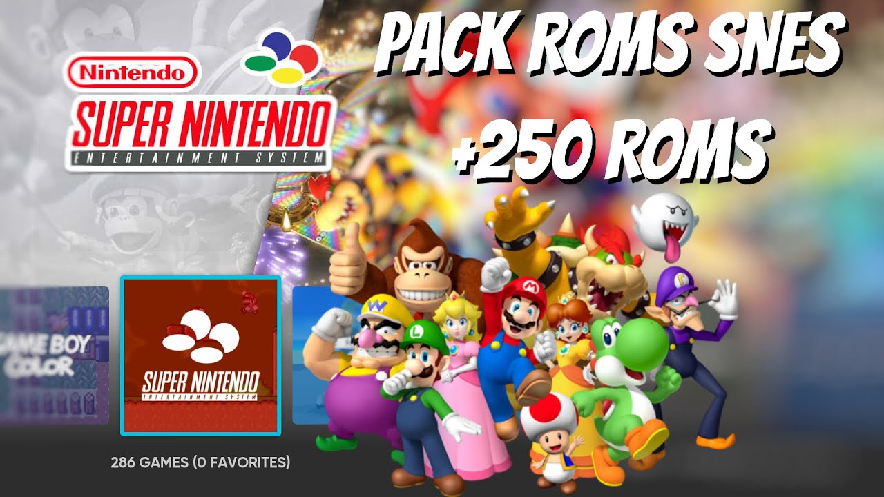 PACK ROMS SNES |+250 ROMS| |RETROARCH, BATOCERA, RETROBAT, ANDROID ETC.|