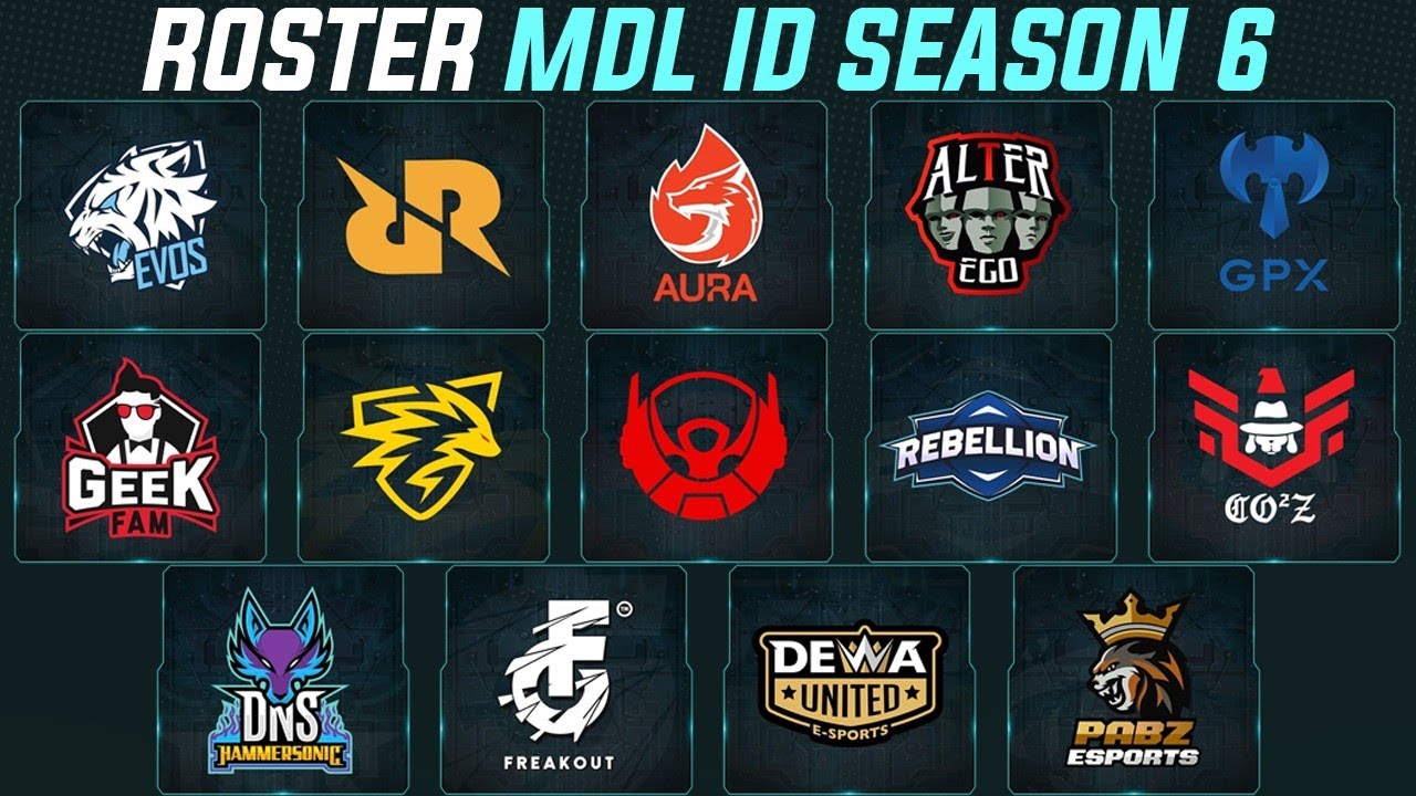 ALL ROSTER 14 TEAM MDL ID SEASON 6!! Mobile Legends Bang Bang