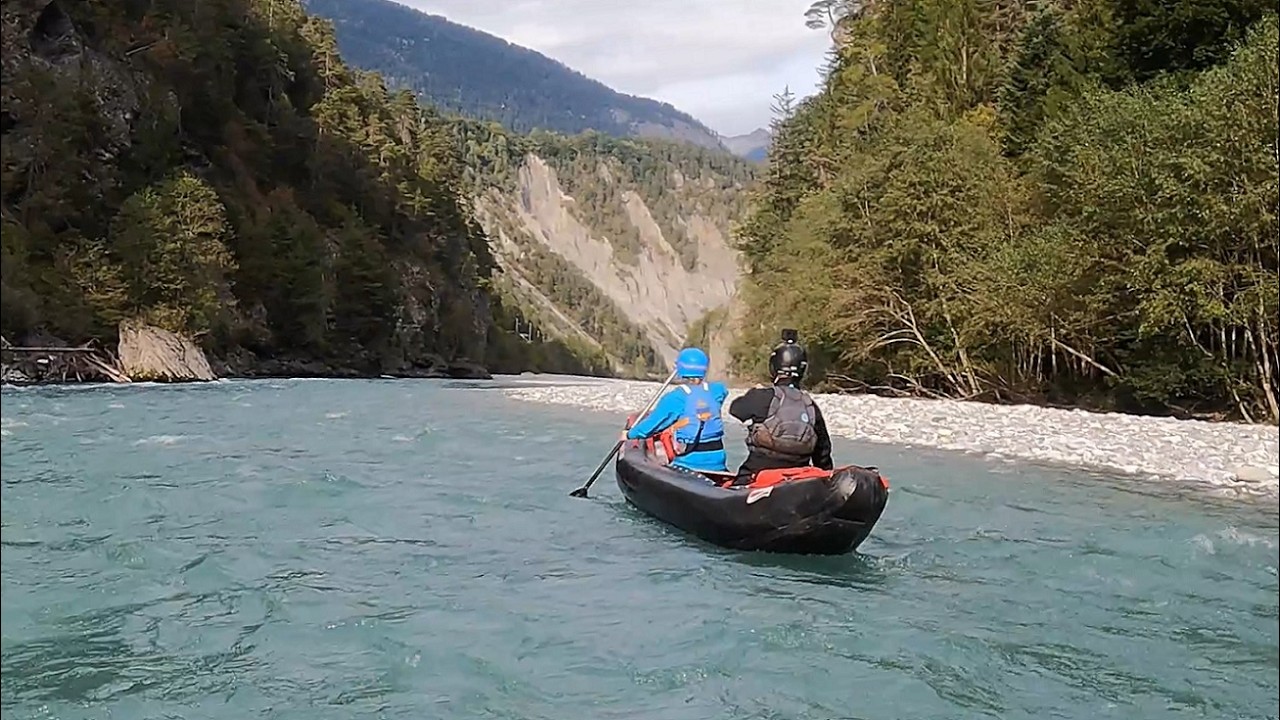 Untere Rheinschlucht - Im Grabner Outside am Vorderrhein