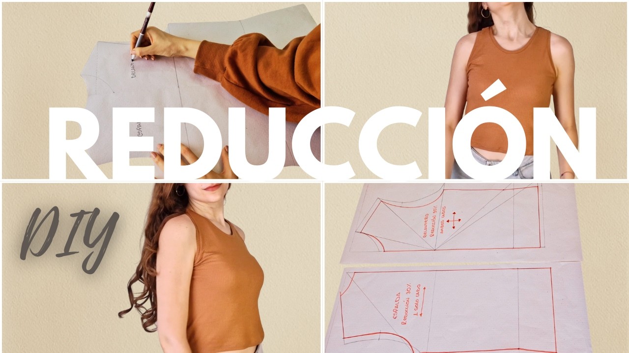 Patrones para telas elásticas: moldería base y REDUCCIÓN paso a paso