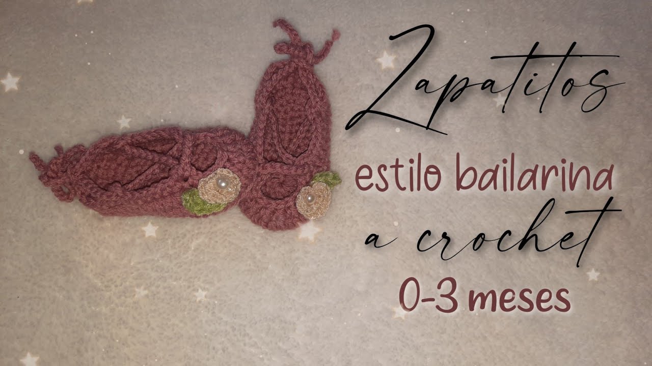 ZAPATITOS ESTILO BAILARINA A CROCHET | 0-3 Meses | Crochet Anaid
