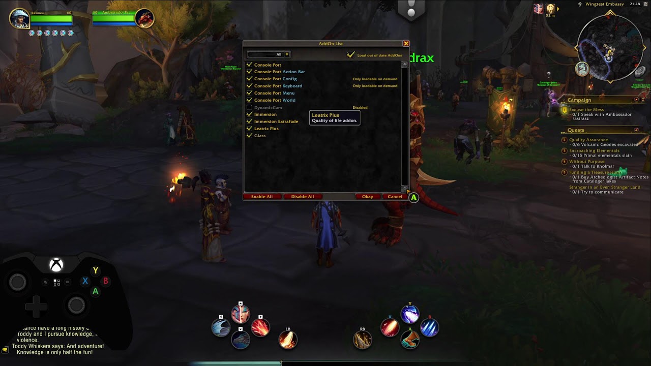 WoW DF with Xbox Controller
