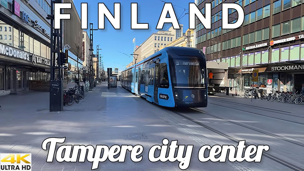 TAMPERE 4K CITY CENTER WALKING TOUR - FINLAND MOST UNDERRATED CITY?  