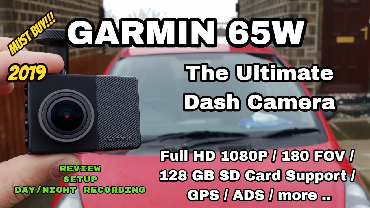 Garmin 65W Dashcam has a 180º POV, Travelapse Videos, & Full HD Video More Features