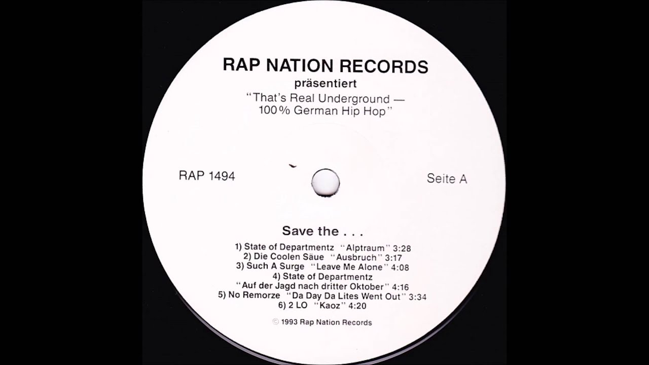 1993 - 100% German Hip Hop /  B6 – 2 Lo - Danger Northside