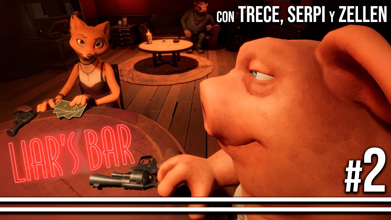 LA PARTIDA (casi) IMPOSIBLE (0,4%) 🔫🎲 LIAR´S BAR #2 con MenosTrece, ZellenDust y Sr.Serpiente