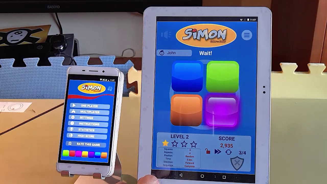 Simon, color vs. color (Game developement)