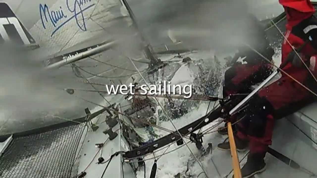 One Week. 24 knots. Broken mast. New mast within 3 days. Start again.