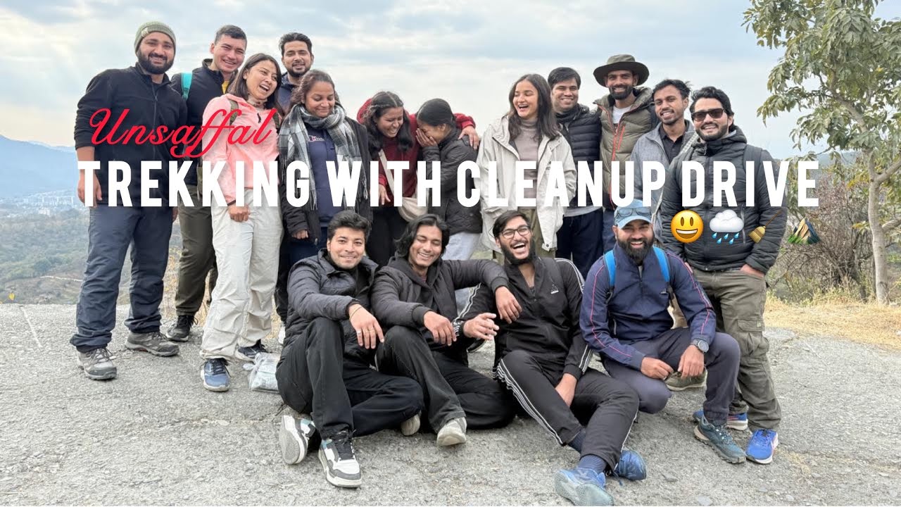 Trekking with Cleanup drive🧹⛰️🌧️Clean Dehradun #gogreen #trekking #cleancity #lhamodon 