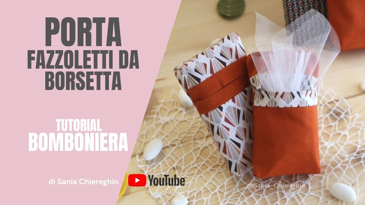 Bomboniera fai da te utile - porta fazzoletti Idea regalo Natale utile facile e veloce cucito facile