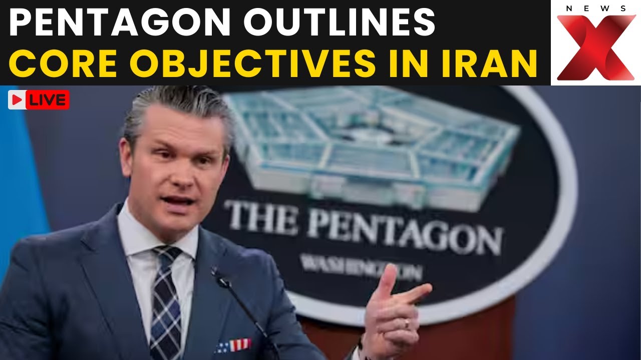 Pentagon Briefing LIVE: US lays out goals in Iran war as Hegseth explains strategy and aims