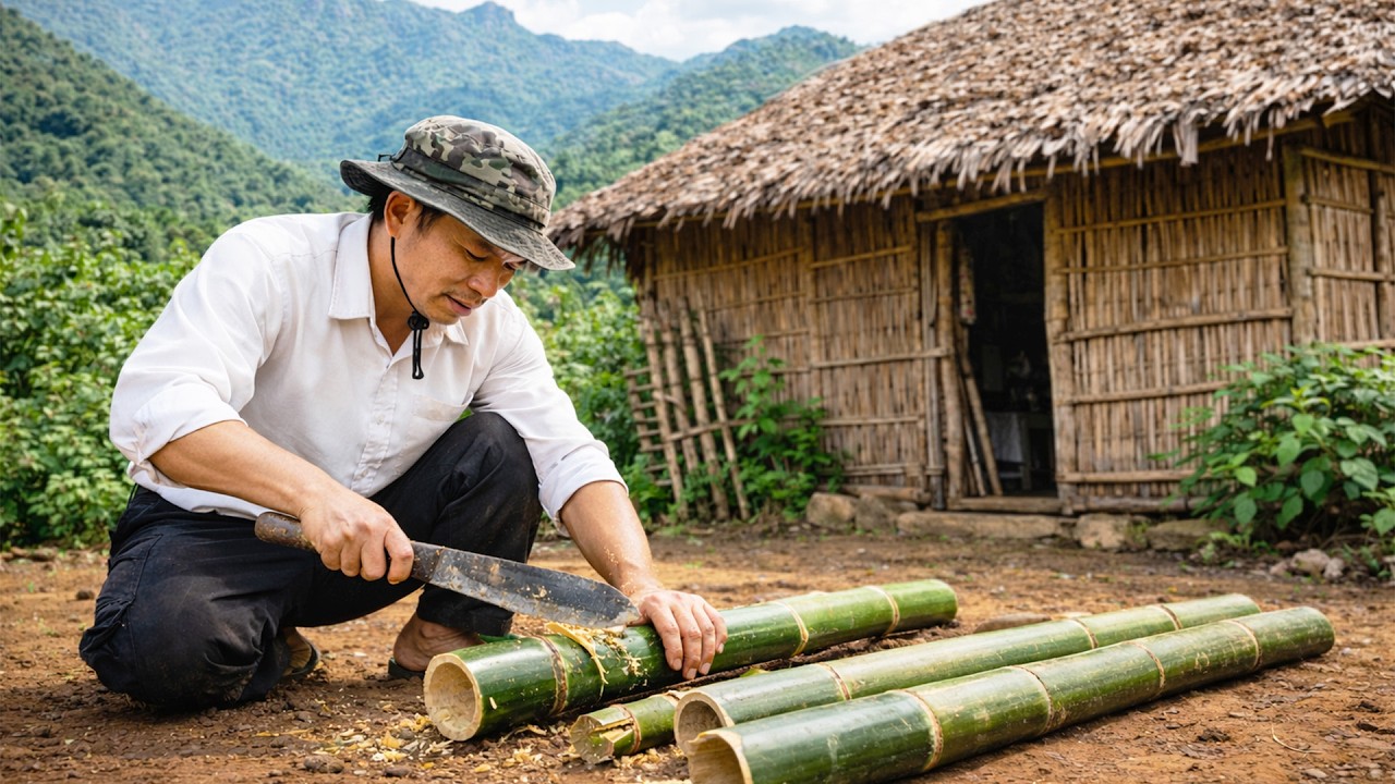 CEO Leaves the City to built chicken coop and prepared to bring the chickens home. Green forest life