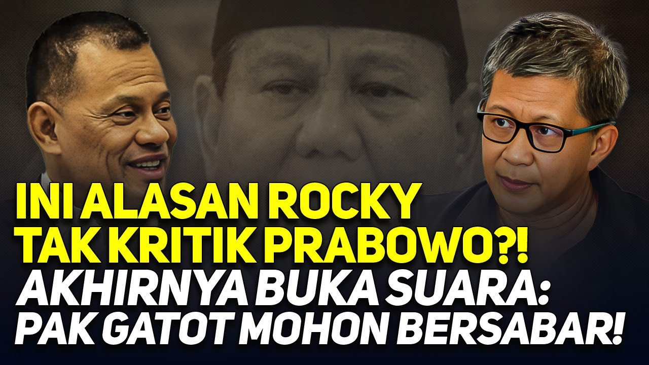 INI ALASAN ROCKY TAK KRITIK PRABOWO?! AKHIRNYA BUKA SUARA: PAK GATOT MOHON BERSABAR!