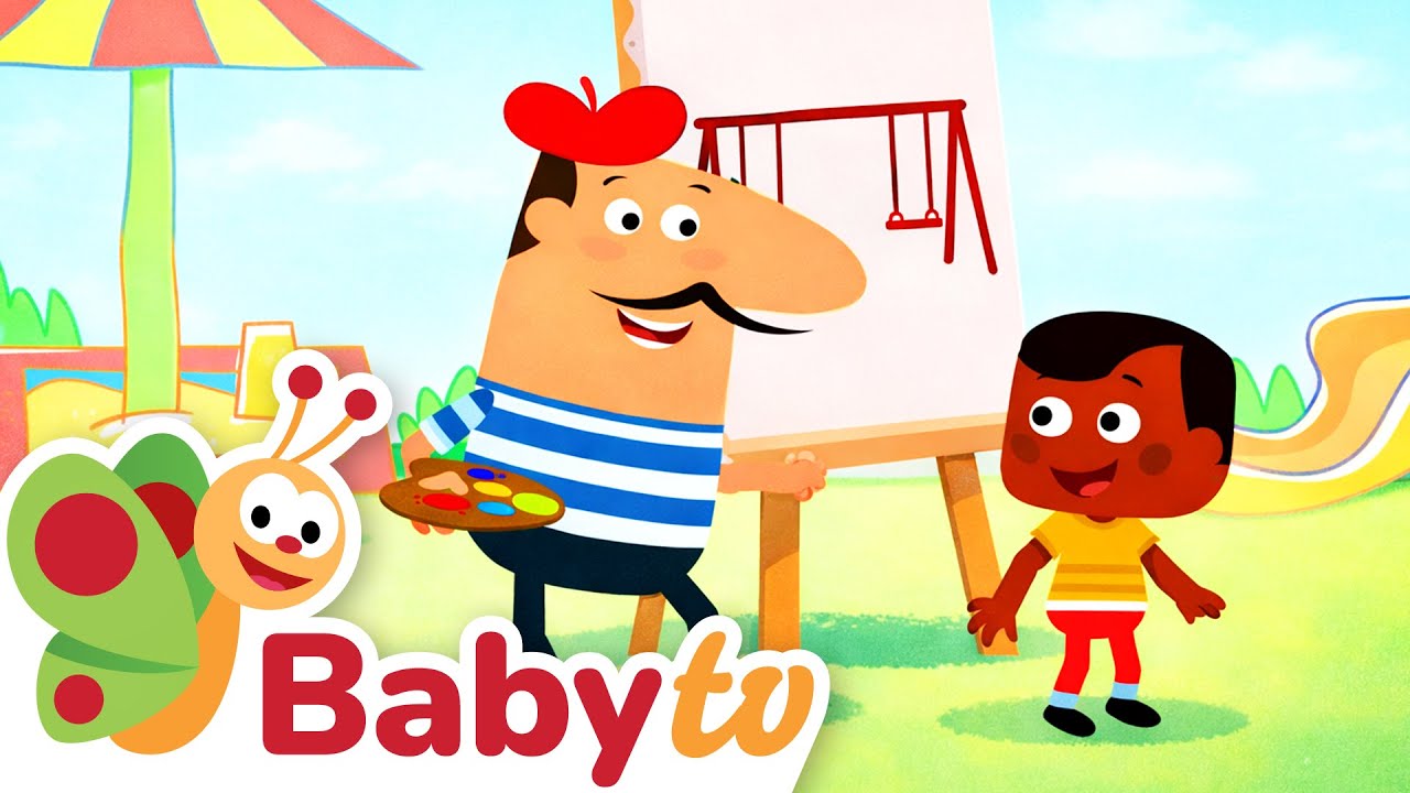 Pierre the Painter 🖌️ | Swings Painting & Coloring for Kids and Toddlers | BabyTV
