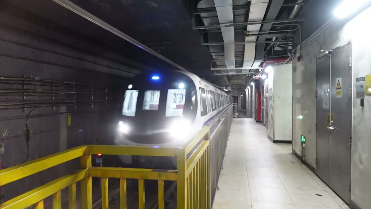 Shenzhen Metro - Line 16 train arriving at Pingshan