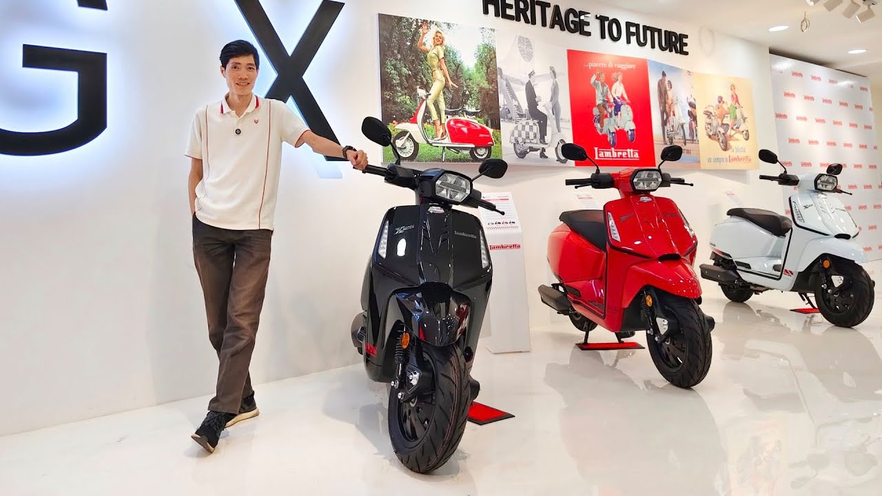 Cận cảnh xe tay ga cao cấp X125, X300 GT, G350 của Lambretta, thương hiệu Ý