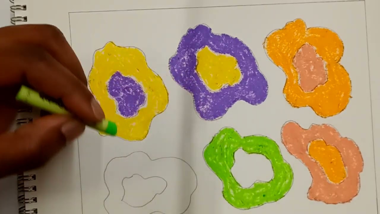 Drawing & Colouring Fried Eggs｜Hand Drawing + Oil Pastels