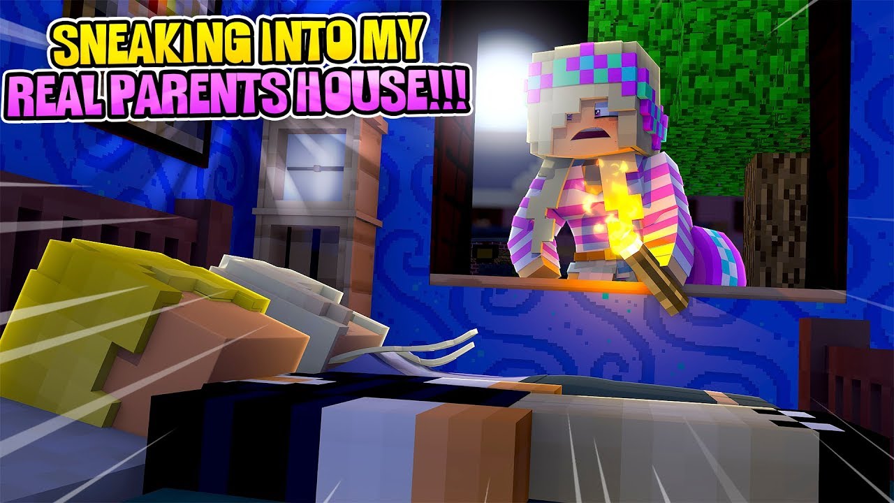 Minecraft LEAH BREAKS INTO HER REAL MOM'S & DAD'S HOUSE!!!-Donny & Leah Adventures