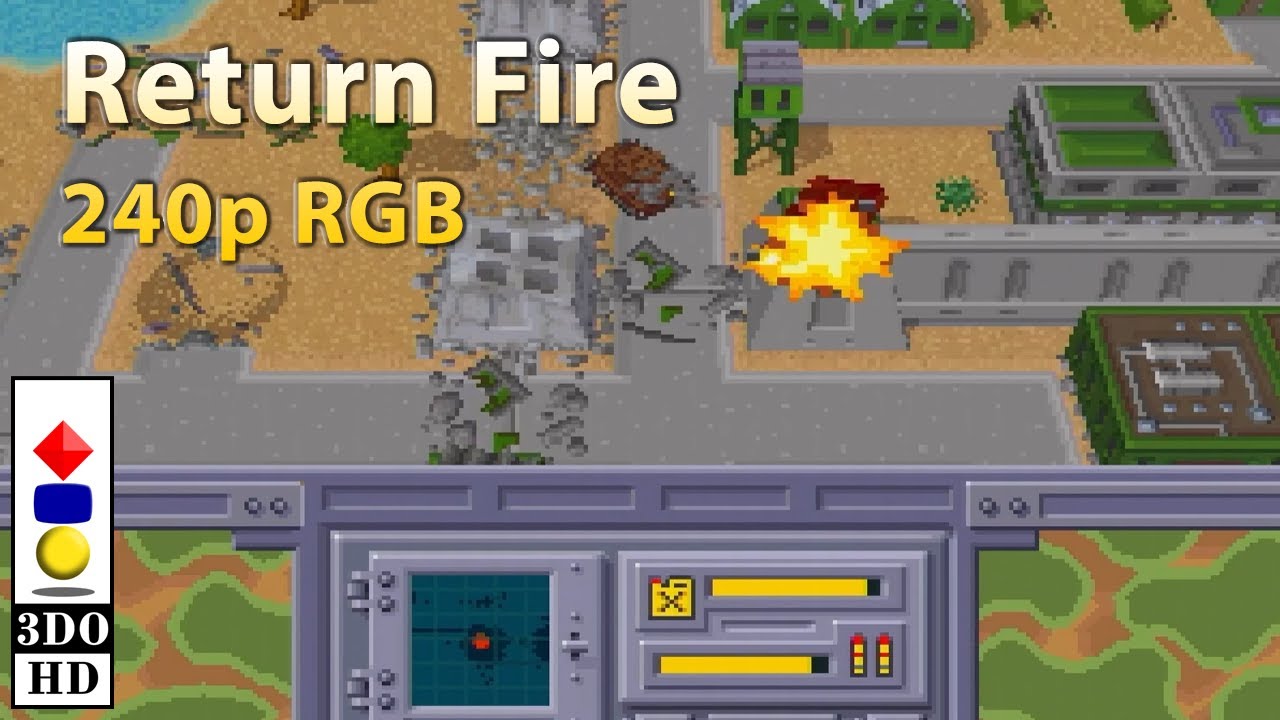 3DO Return Fire Gameplay Levels 1 - 4 in 240p RGB