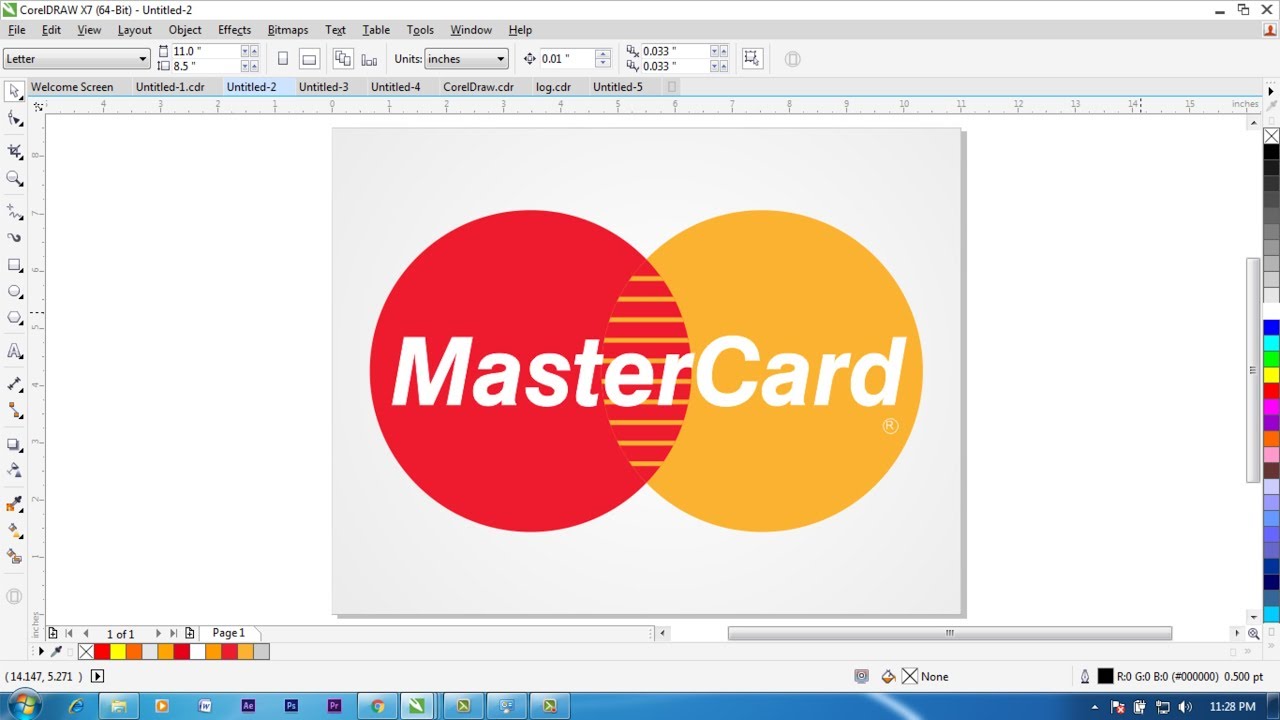 MasterCard logo design in Coreldraw by Trending Skills