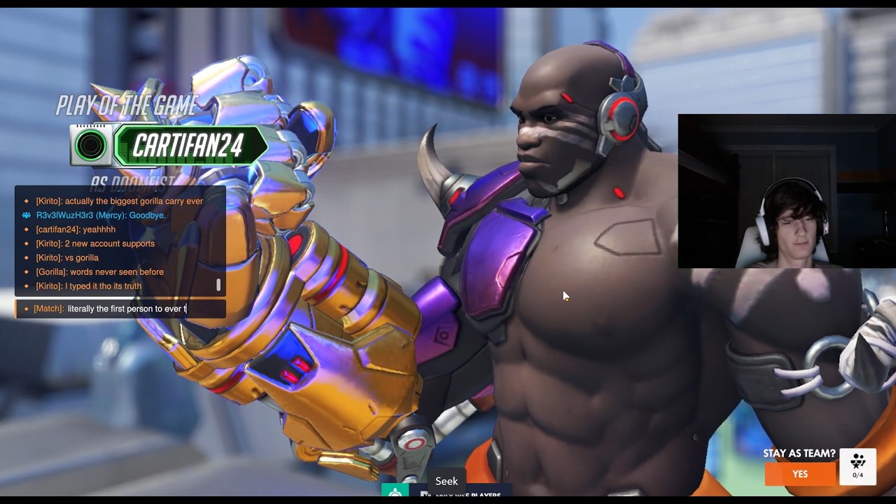 Overwatch Rank 1 Doomfist Cartifan Predator Of Lijiang Tower -POTG-
