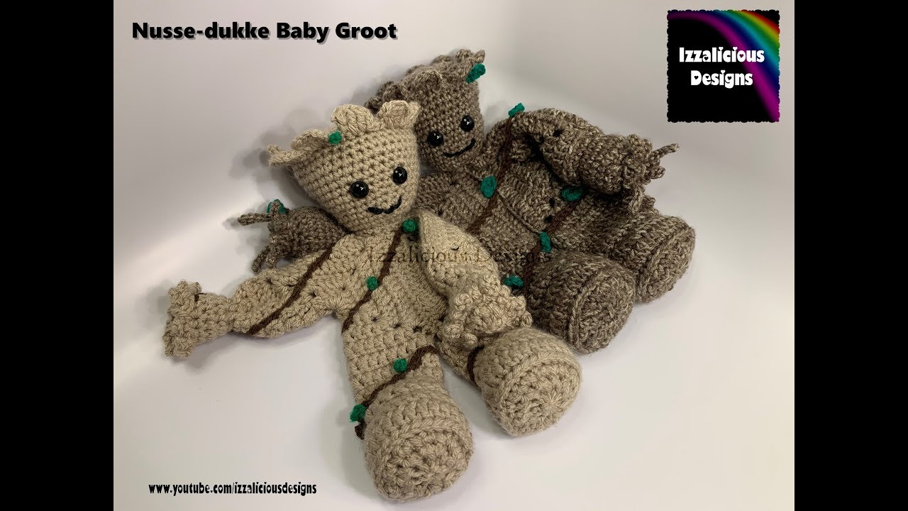 Nusse-dukke - Baby Groot Solid  Cuddle Doll - Made with Permission from Tina Christensen