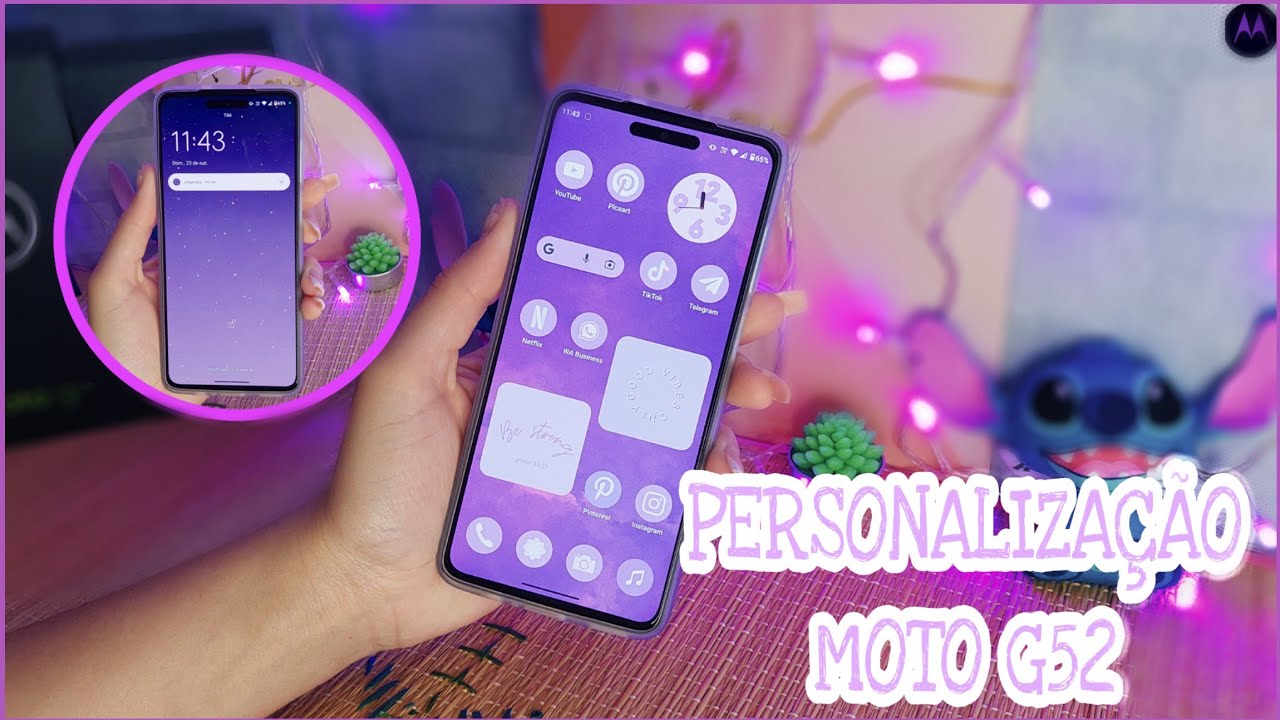 ORGANIZANDO MEU CELULAR MOTO G52 💜 Ficou lindo **