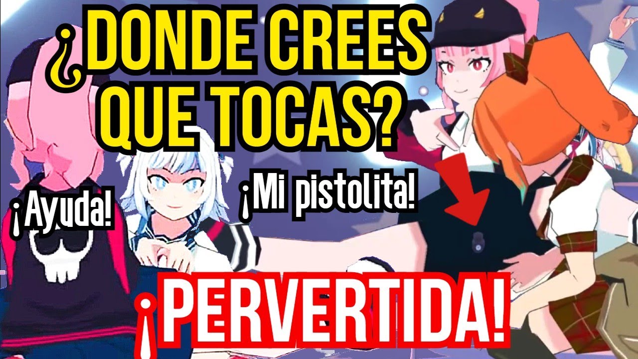 Calli se comporta como una pervertida y toca de manera muy extraña a las demas【Hololive sub español】