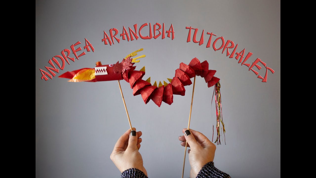 Como hacer un Dragón Chino Marioneta 🐉  (Tutorial)