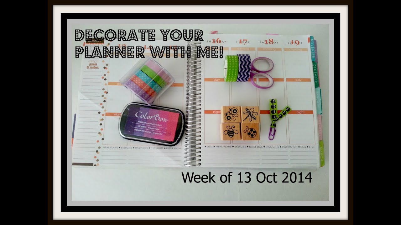 Decorate Your Erin Condren Life Planner With Me! Wk of 13 Oct 14 | Anita Anglin
