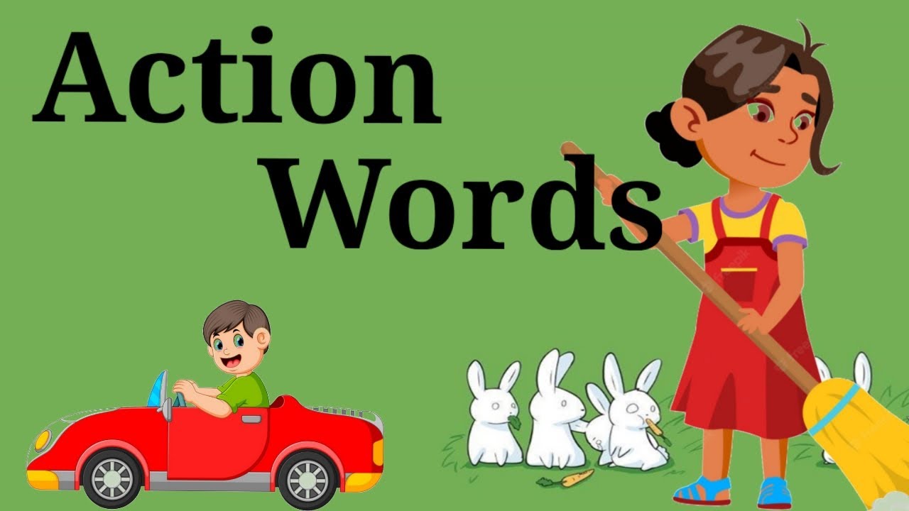ACTION WORDS // Action Verbs for Kids // Match Action Words with Pictures