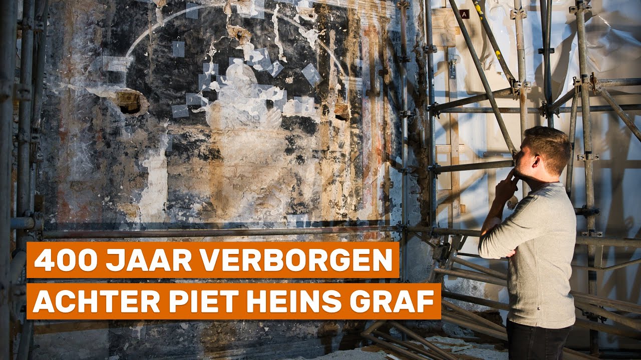 Een geheime grafschildering in de Oude Kerk in Delft