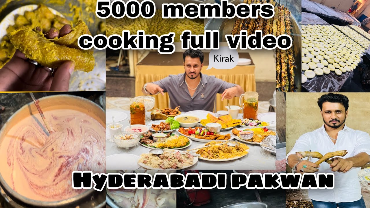 SK.YOUSUF USTAD 5000 members cooking full live video..Hyderabadi pakwan  SK.CATERING #livekitchen